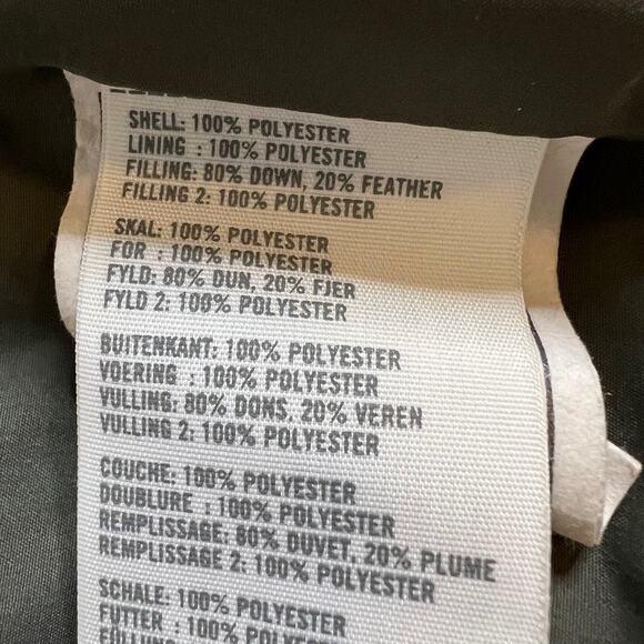 Hollister Puffer Coat Gray Hooded Down Jacket L (Juniors) Lightweight Warm - Picture 6 of 7